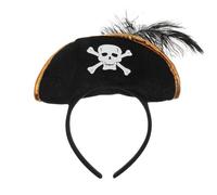 SUPVOX -tête de Pirate D'halloween : Chapeau de Pirate à Motif Tête de Mort pour Halloween, Déguisement, Cosplay, Spectacle, Accessoires Photo