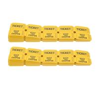 SUPVOX Tickets Événements Papier Jaunes 100 Pièces Billets pour Récompenses et Fêtes à Thème Carnaval et Réunions