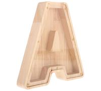 SUPVOX Tirelire Alphabet en Bois Créative pour Garçon et Filles, Décoration Intérieure Chic et Éducative, pour Chambre et Économie D'argenté
