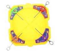 SUPVOX Toupie de Combat Portable pour Garçon Fille Gyroscope Résistant à Usure Multijoueur avec Toupies et Tirettes Jeu Éducatif pour Améliorer la Coordination Main-œil