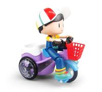 SUPVOX Tricycle Acrobatique pour Garçon et Filles Petit Modèle en Plastique Robuste sans Piles Lumières LED Interactives à Enfourcher pour Maison Maternelle et Couleur Aléatoire