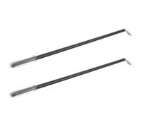 SUPVOX Tringles à Rideaux en Alliage D'aluminium Noir 50cm, Design Manuel Push-Pull, 2pcs, pour Rideaux Romains et Décoration Intérieure