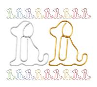 SUPVOX Trombones Marque-pages Chiens Multicolores en Plastique, 60 Pièces Clips Originaux pour Fournitures Bureau Scolaires et Organisation Documents la Maison Couleur Couleur Aléatoire