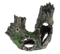 SUPVOX Tronc d'arbre Décoratif en Résine Solide pour Aquarium, Souche Creuse à Cachette Intégrée, Aspect Naturel Bois Peint, Décor sous-Marin pour Poissons, Réservoir Moyen Et Grand