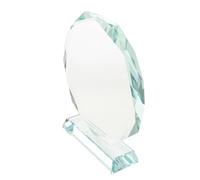 SUPVOX Trophée en Cristal Octogonal 160mm Transparent, Plaque de Récompense d'entreprise, Trophée Vierge pour Cérémonie, Anniversaire et Remise de Prix Professionnelle