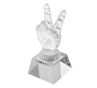 SUPVOX Trophée Transparent Cristal Forme de Main Décoration de Bureau et Élégante Cadeau Décoratif Prix Appréciation