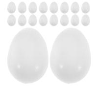 SUPVOX Œufs Factices pour Perroquets 20 Pcs Taille 13,8 X 19 Mm en Plastique Solide Blanc, Accessoires D’élevage et Dressage, Ponte pour Cages à Oiseaux, Œufs Réalistes pour