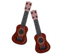 SUPVOX Ukulélé Jouet pour Garçon et Filles 2 Pièces Instrument Musical en Plastique pour Garçons et Filles Éducation Précoce Jouet d'Imitation Guitare pour Fête et Loisirs