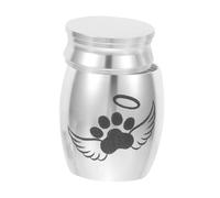 SUPVOX Urne pour Animaux De Compagnie Chiens Douane Animal De Compagnie Deuil Cadre Photo Chat Incinération Urnes Mémorial Chenil Chien Dissolvant pour Animaux De Compagnie Silver Alliage
