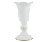 SUPVOX Vase Vintage en métal doré brossé pour Plantes hydroponiques, urne décorative à Fleurs Blanc pour Table et Bureau