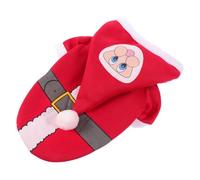 SUPVOX Vêtement de Noël pour Animaux de Compagnie, Costume Cosplay en Coton Léger, Taille S, Couleur Rouge Ceinture Noire, Tenue Adorable et Résistante Froid pour Chiens et Chats,