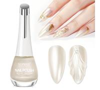 SUPWEE Aurora - Vernis à ongles scintillant blanc nacré - À séchage rapide - Pour le nail art à la maison - 16 ml