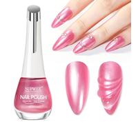 SUPWEE Vernis à ongles à séchage rapide - Rose transparent - Brillance naturelle - Durcisseur d'ongles - Activateur de croissance - Renforce les rainures - Base Coat - Réparation - Soin des ongles