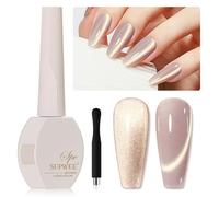 SUPWEE Vernis à Ongles UV avec Aimant, 15ML Vernis à Ongles Gel UV Oeil de Chat 9D Gel Oeil de Chat Holographique Glitter Chat Vernis à Ongles Magnétique pour Nail Art Manucure Salon
