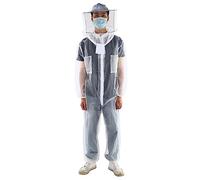 SUPYINI Anti-morsure des abeilles, transparent, une pièce, filet en nylon, combinaison d'apiculture, vêtements d'abeille, vêtements, accessoires (L)