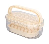 SUPYINI Bacs à Glaçons Ronds et Carrés, Bacs à Glaçons avec Couvercle et Bac à Glaçons pour Congélateur avec Cuillère pour 54 Glaçons (Beige (type à fond souple))