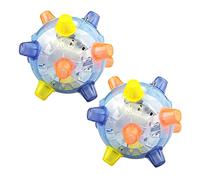 SUPYINI Balle Sautante à LED pour Animaux de Compagnie, Balle de Jouet pour Chien Solide et Résistante aux Morsures, Balle de Danse Musicale Interactive pour Chiens et Chats, Idéale pour