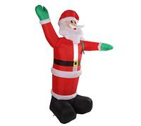 SUPYINI Conception de Sac Vert Gonflable de Père Noël de 2.4m avec 3 Lumières LED Améliorées pour la Décoration de Noël de Jardin de Cour (Prise UE 100-240V)