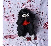 SUPYINI Décoration de fantômes pleurant Halloween, son et activé par le toucher, esprit effrayant, tremblant et pleurant, poupée tremblante, accessoire fantôme (B)