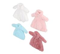 SUPYINI Ensemble de Manteau d'hiver de Poupée à L'échelle 1/12, Vêtements en Peluche Miniatures pour Maison de Poupée avec Cintre, Conception Détaillée Réaliste pour L'interaction des