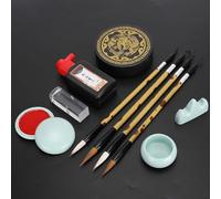 SUPYINI Ensemble de Pinceaux de Calligraphie pour Débutants, Tissu | Kit de Pratique de la Calligraphie, Manche en Plastique, Outils Complets pour Cours de Formation, Débutants et Passionnés