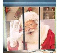 SUPYINI Film de projection pour fenêtre, 25 x 23 x 1 cm, écran de rétroprojection virtuel d'Halloween et de Noël, vidéos de projection de fenêtre (blanc)