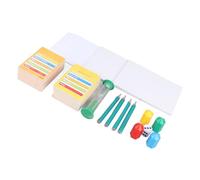 SUPYINI Jeu de société Pictionary avec Jeu de Dés, Cartes, Crayons et Verre de Sable pour Un Jeu Amusant et Portable