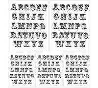 SUPYINI Jeu de Tampons TPR Transparents, Paquet de 5 Lettres de L'alphabet | Réutilisable avec Adhérence Répétée, Matériau Non Toxique, Facile à Nettoyer et à Ranger, Idéal pour la Fabrication de