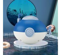 SUPYINI Jouet de Baignoire sous-Marin Mécanique pour bébé, Bouton Rotatif de Coordination œil-Main Interactif, Jouet de Baignoire à Remontage avec Fonction D'immersion Flottante pour (Bleue)