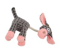 SUPYINI Jouet de Chasse à Mâcher de Animaux de Compagnie Jouet en Peluche de Chien Interactif avec des Cueillons et des Jambes de Corde Durables pour Les Petits Chiens Moyens de Dents de (Gris)