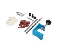 SUPYINI Kit de Gabarit de Trou de Poche en Alliage D'aluminium, Localisateur de Trous Obliques pour le Travail du Bois avec Foret et Accessoires, pour la Fabrication de Meubles et les