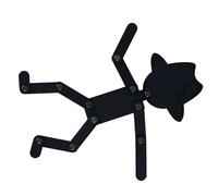 SUPYINI Lot de 10 figurines en bois - Bâtons en bois - Puzzle - Membres mobiles - 10 cartes - Pour améliorer la pédagogie d'observation pour l'enseignement (bonhomme avec chapeau)