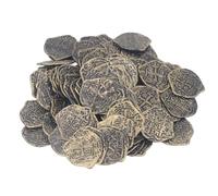 SUPYINI Lot de 100 Pièces de Monnaie de Pirate Hautement Simulées, Pièces de Monnaie Décoratives avec Motifs Spéciaux, Idéales pour Halloween et Les Fêtes de (Bronzé)