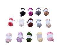 SUPYINI Lot de 14 Fils Chenille épais en Peluche Douce et Volumineuse avec Texture Nervurée, Sensation Polaire pour Tricoter à la Main, Bras, Couvertures au Crochet