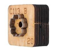 SUPYINI Matrice de Découpe de Cuir de Fleur, Découpeur de Cuir en Forme de Fleur en Acier au Carbone avec Base en Bois Massif, pour la Fabrication de Porte-clés en, (Bois massif + acier au carbone)