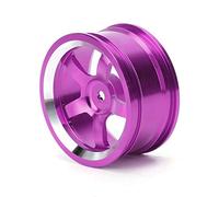 SUPYINI Moyeu de Roue RC en Alliage D'aluminium 4 Pièces, Surface Anodisée Légère et Durable, avec 4 Couleurs en Option, pour Voiture de Tourisme 1 10 HSP HPI Kyosho RC Drift (Violette)