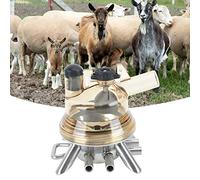 SUPYINI Outil de Collecte de Lait à Griffe de Traite 160cc, avec Base en Acier Inoxydable, Valve Fermée, Boucle Droite pour L'élevage de Moutons et de Bovins