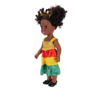 SUPYINI Poupée Noire Réaliste de 14 Pouces, Fille Africaine, avec Cheveux Explosifs et Vêtements Détachables, pour Les Petites Filles, Temps de Jeu