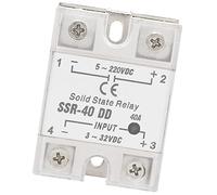 SUPYINI Relais à Solide 40A Relais SSR-40 DC 3-32V Entrée 5- Sortie sans étincelle sans Vibration sans Vibration Longue Durée de Vie pour la Température D'automatisation Industrielle