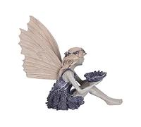 SUPYINI Statue de Fée Assise avec Un Design de Tournesol Unique, pour Décoration de Jardinage Extérieur, Artisanat en Résine 14.8x14x8cm