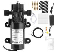 SUPYINI Système de Refroidissement par Pulvérisation Basse Pression Kit | Kit de Brumisation de Tubes PE, Pompe à Membrane 60 W, 0,8 MPa, Débit 5 L/min, pour Humidification de Serre, Réduction de