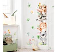 Supzone Stickers Muraux Enfant Éléphant Koala Raton - Autocollant Mural - Déco Murale Ludique pour Chambre Salle de Jeux - Décoration Éducative Animaux Sauvages
