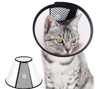 SUQ Collerette pour Chat Collier De Cône De Chien, Anti-Morsure Protection Cône Collerettes, Collier de Protection Collier pour Chiot Collier Blessure Protecteur de Cône De Cou Réglable(26-33cm)