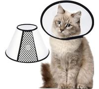 SUQ Collerette pour Chat Collier De Cône De Chien, Anti-Morsure Protection Cône Collerettes, Collier de Protection Collier pour Chiot Collier Blessure Protecteur de Cône De Cou Réglable(23-27cm)