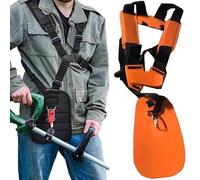 SUQ Harnais De Fil De Tondeuse Avec Deux Épaules, Harnais Pratique De Fil De Deux Épaules De Batteur, Accessoires De Tondeuse, Réglables Pour Le Jardin De Tondeuse à Gazon (Couleur orange)