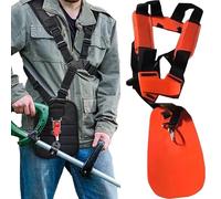 SUQ Harnais De Fil De Tondeuse avec Deux Épaules, Harnais Pratique De Fil De Deux Épaules De Batteur, Accessoires De Tondeuse, Réglables pour Le Jardin De Tondeuse à Gazon (Couleur Orange)