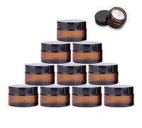 SuQurtom Lot de 10 boîtes vides en verre ambré de 30 ml - Pour crème, lotions, huiles essentielles