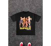 Sur ce teeshirt on voit un groupe de cinq femmes aux styles variés et audacieux capturant l'esprit des années 90.Ce motif emblématique célèbre la Girl Power Tshirt Homme Coton décontracté et confortab