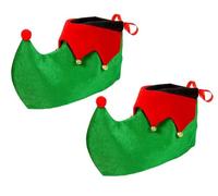 Sur-chaussures de lutin de Noël adulte - Vert - Taille Unique