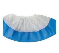 Sur-chaussures PP/PE blanc et bleu 38 x 17cm - Boite de 500 pièces